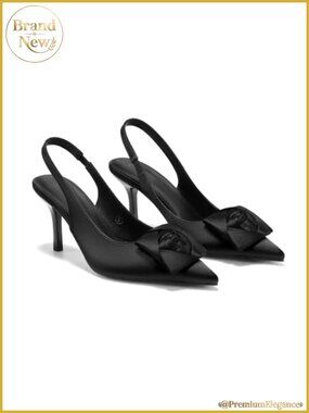 Coutgo Women's Pointed Toe Floral Heels 3 Inch Slingback Pumps